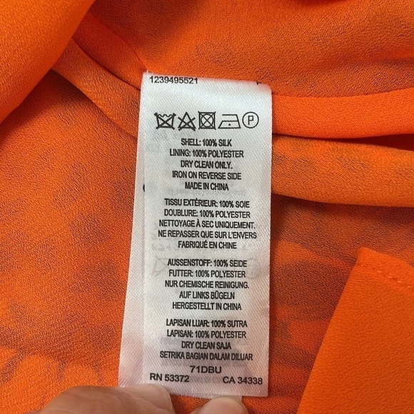 NWT French Connection Orange yellow floral Surf Island Silk Strappy Dress size 2 - Picture 7 of 14